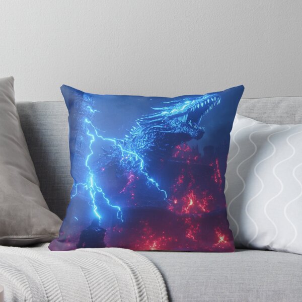 Item preview, Fantasy Lightning Dragon Roaring Knight designed and sold by RockFireMerch.