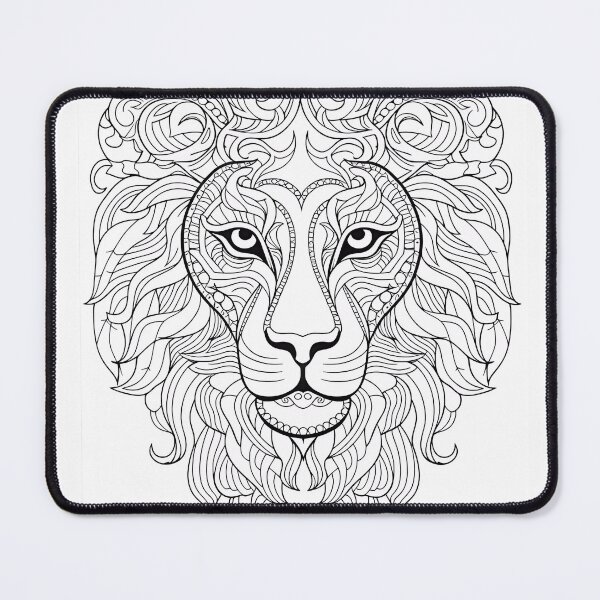 Item preview, Lion #10 Coloring Page Pattern designed and sold by DavidColoring.