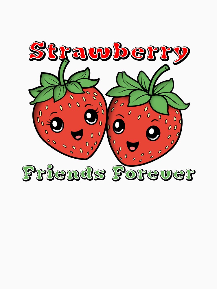 Thumbnail 7 of 7, Classic T-Shirt, Strawberry Friends Forever designed and sold by colorthesoul.