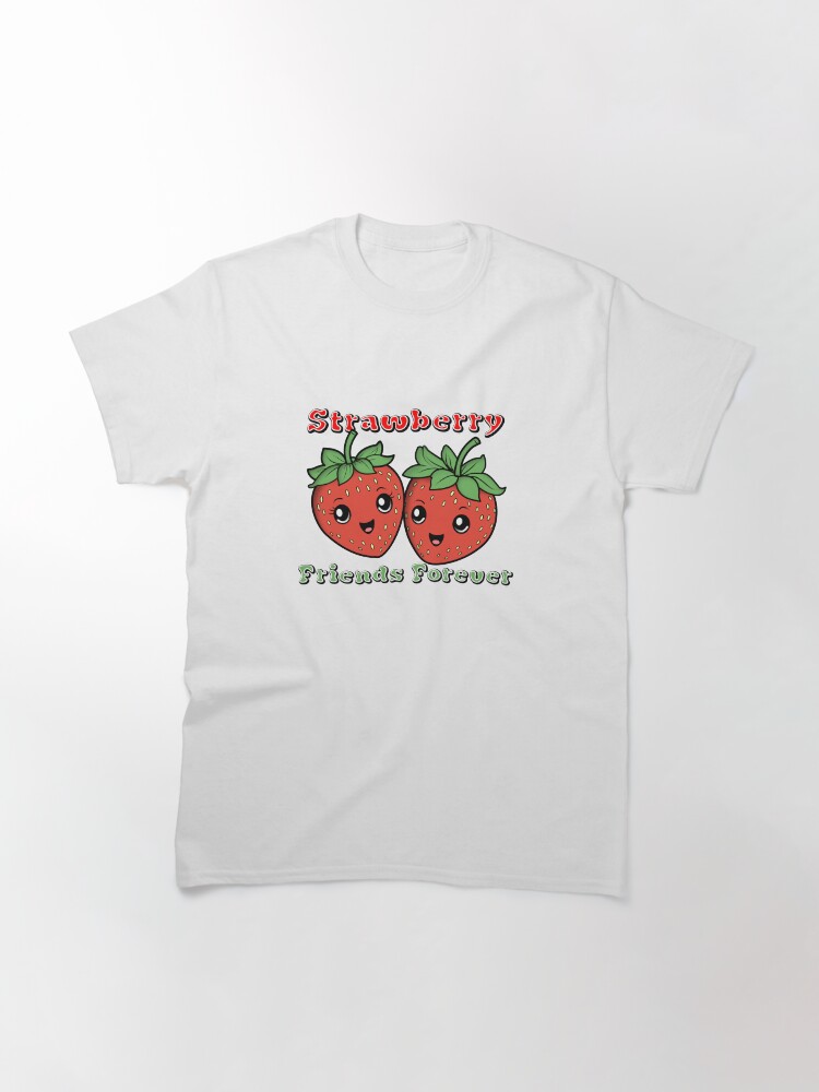 Thumbnail 3 of 7, Classic T-Shirt, Strawberry Friends Forever designed and sold by colorthesoul.