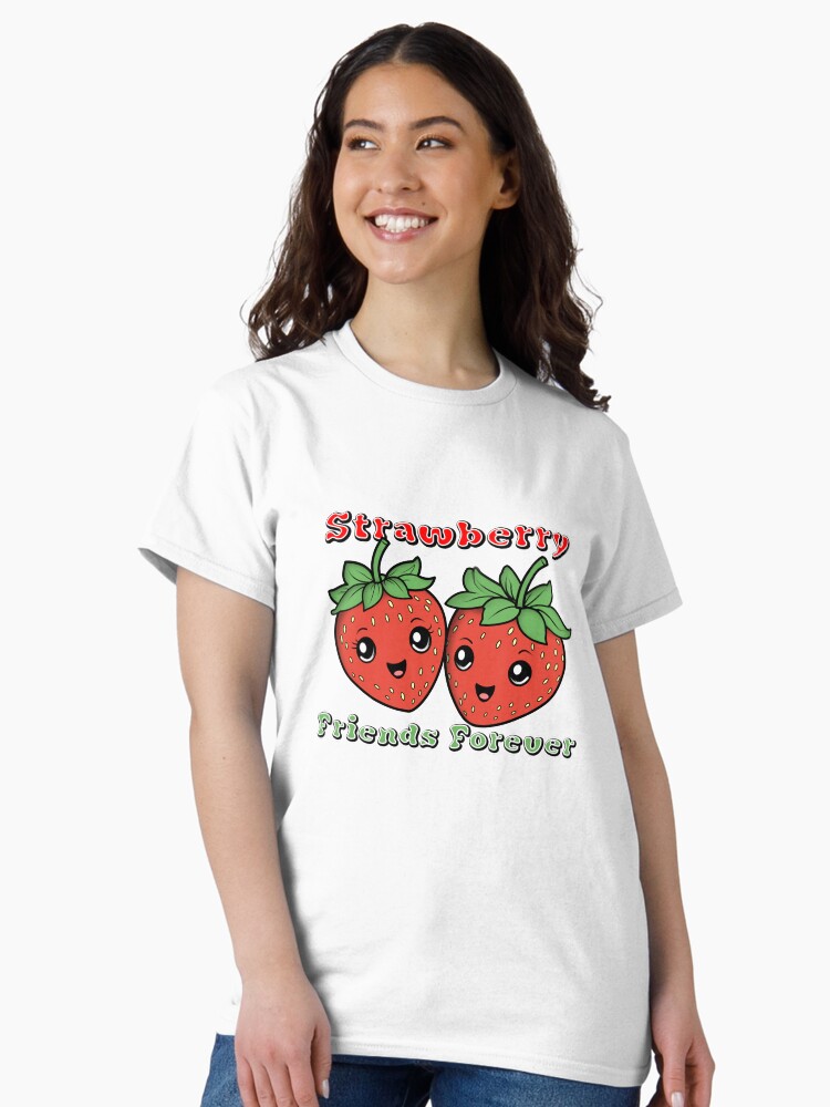 Thumbnail 2 of 7, Classic T-Shirt, Strawberry Friends Forever designed and sold by colorthesoul.
