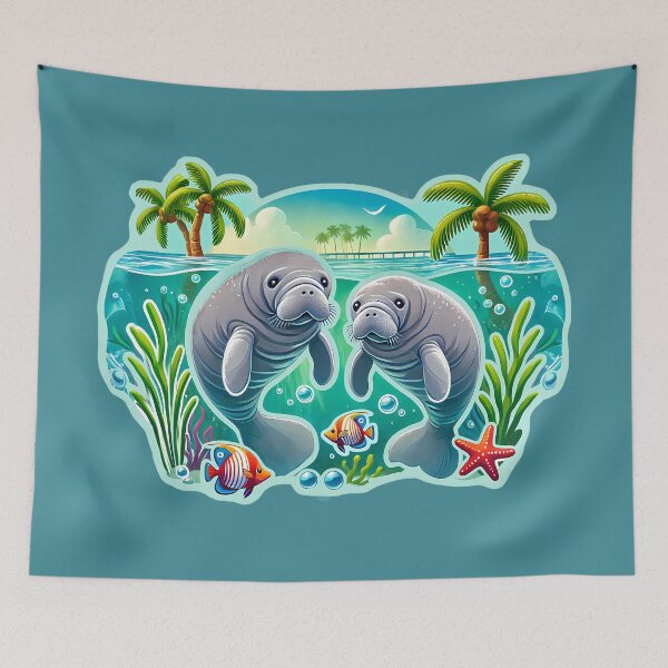 Item preview, Manatee Tropical Scene  designed and sold by candiscamera.