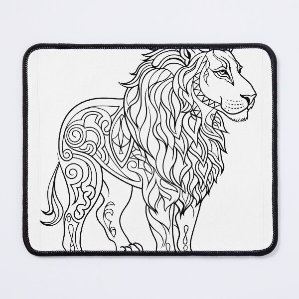 Item preview, Lion #11 Coloring Page Pattern  designed and sold by DavidColoring.