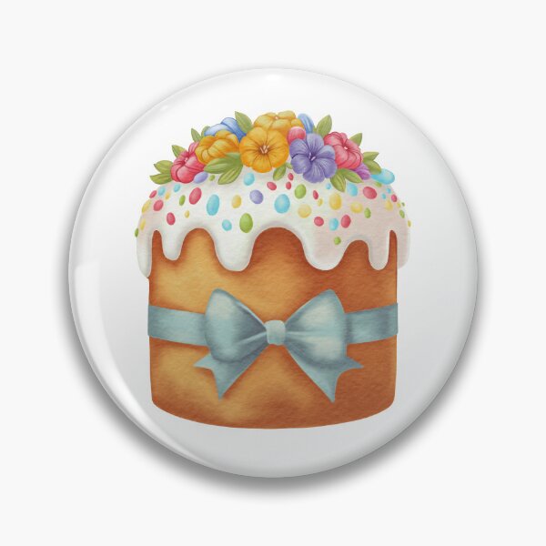 Item preview, Festive Easter Cake with Bow and Floral Decoration Illustration designed and sold by AllaMashycheva.
