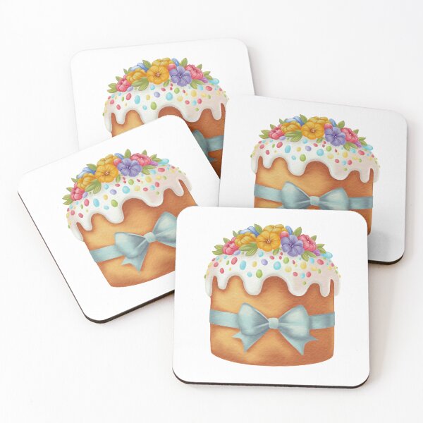 Item preview, Festive Easter Cake with Bow and Floral Decoration Illustration designed and sold by AllaMashycheva.