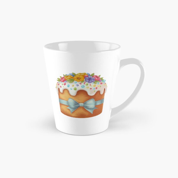 Item preview, Festive Easter Cake with Bow and Floral Decoration Illustration designed and sold by AllaMashycheva.