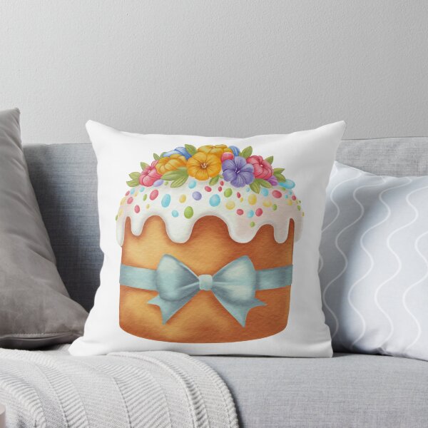 Item preview, Festive Easter Cake with Bow and Floral Decoration Illustration designed and sold by AllaMashycheva.