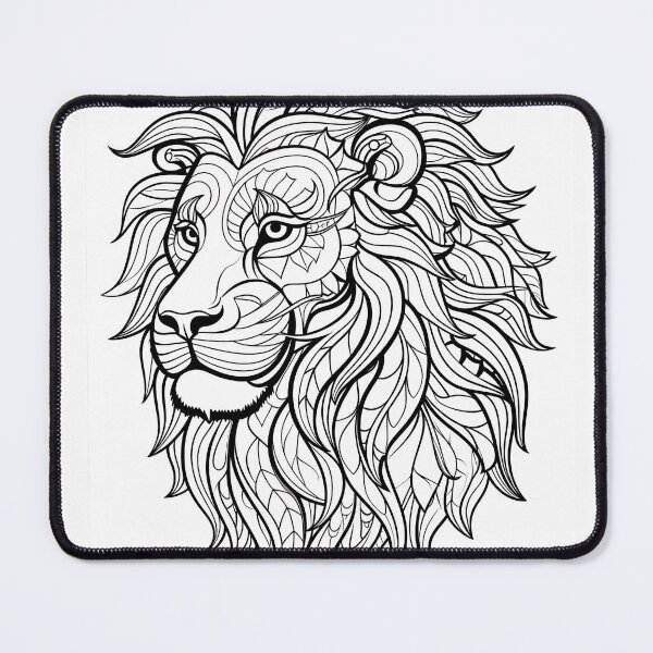 Item preview, Lion #3 Coloring Page Pattern  designed and sold by DavidColoring.