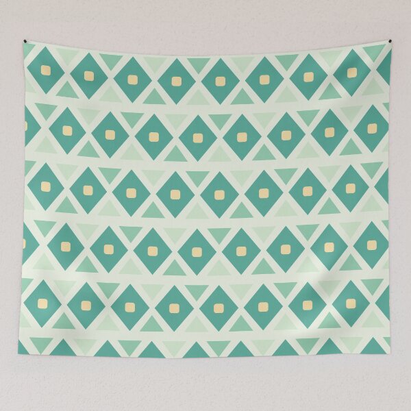 Item preview, Green Diamond and Triangle Geometric Design designed and sold by Studio of Shapes and Spectrum.