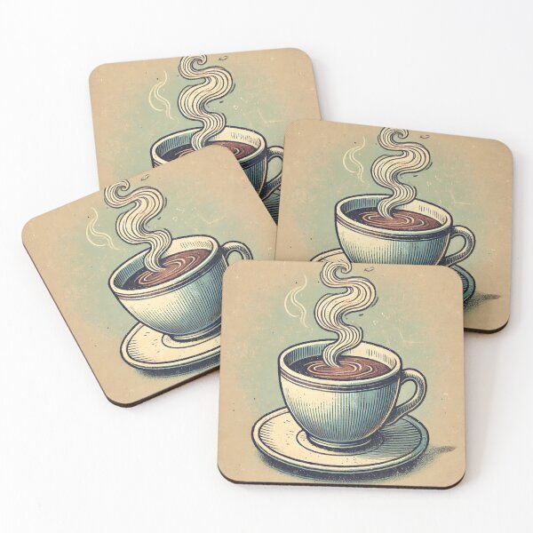 Item preview, Vintage Coffee Cup Art Print - Retro Kitchen & Cafe Wall Decor Gift designed and sold by ImagineRainbows.