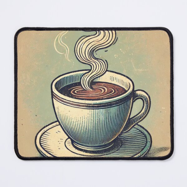 Item preview, Vintage Coffee Cup Art Print - Retro Kitchen & Cafe Wall Decor Gift designed and sold by ImagineRainbows.