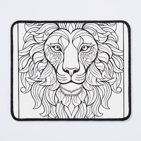 Item preview, Lion #12 Coloring Page Pattern  designed and sold by DavidColoring.