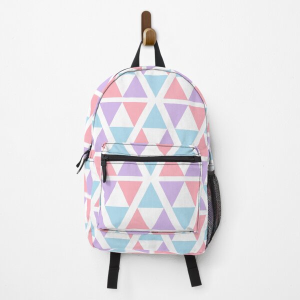 Item preview, Modern Pastel Pink, Blue and Purple Triangle Geometric Pattern designed and sold by Studio of Shapes and Spectrum.