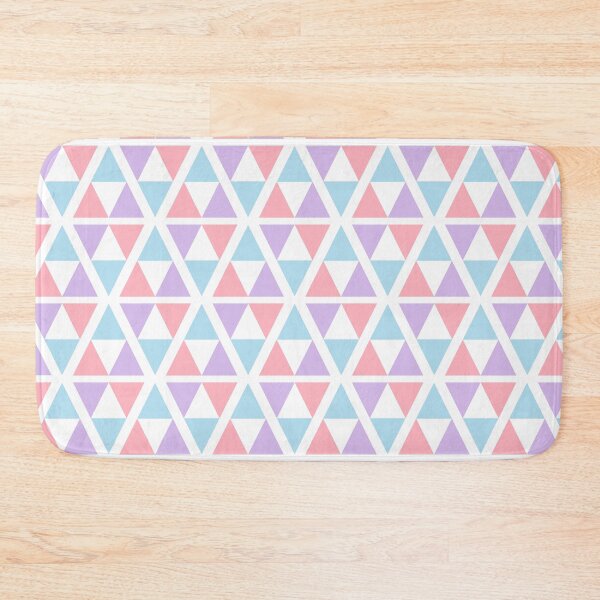 Item preview, Modern Pastel Pink, Blue and Purple Triangle Geometric Pattern designed and sold by Studio of Shapes and Spectrum.