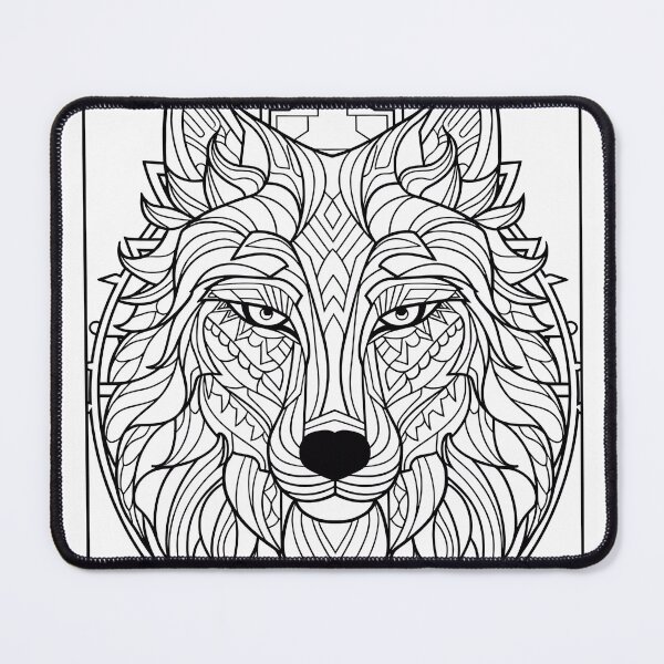 Item preview, Wolf #7 Coloring Page Pattern  designed and sold by DavidColoring.