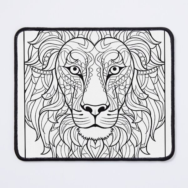 Item preview, Lion #4 Coloring Page Pattern  designed and sold by DavidColoring.