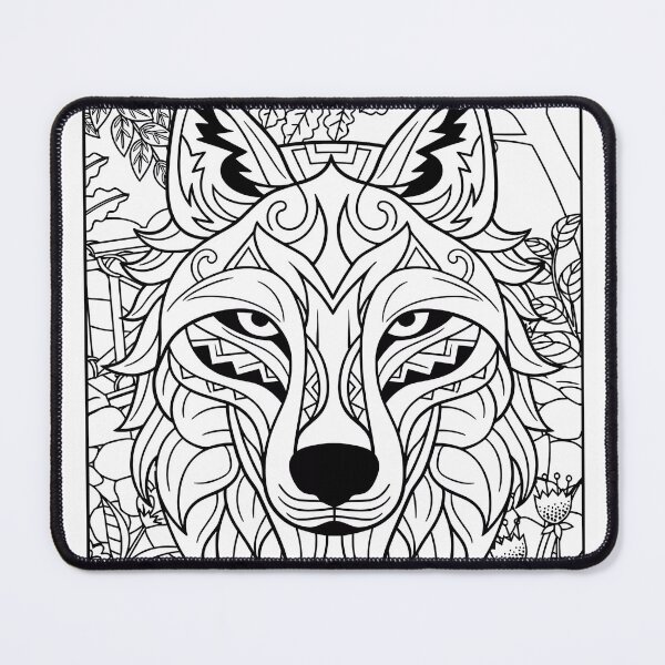 Item preview, Wolf #9 Coloring Page Pattern  designed and sold by DavidColoring.