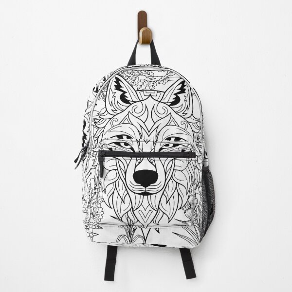 Item preview, Wolf #9 Coloring Page Pattern designed and sold by DavidColoring.