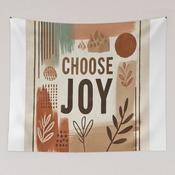 Item preview,  Choose Joy Inspirational Art Print - Boho Style Motivational Wall Decor Gift designed and sold by ImagineRainbows.