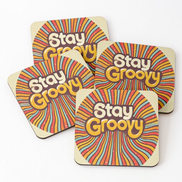Item preview, Stay Groovy Retro Art Print - 70s Inspired Vintage Wall Decor Gift designed and sold by ImagineRainbows.