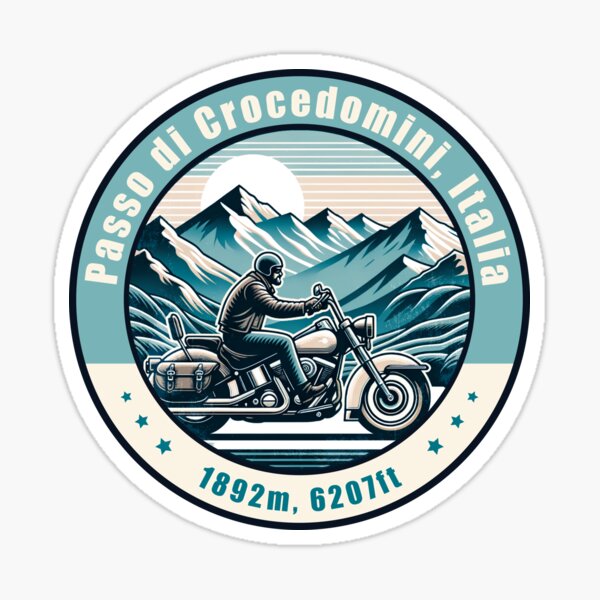 Item preview, Passo di Crocedomini Italy Vintage Motorcycling Design designed and sold by CynthiaGraphics.