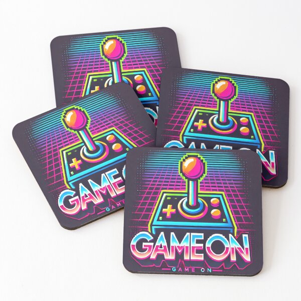 Item preview, Retro Game Joystick Art Print - 80s Gaming & Neon Wall Decor Gift designed and sold by ImagineRainbows.