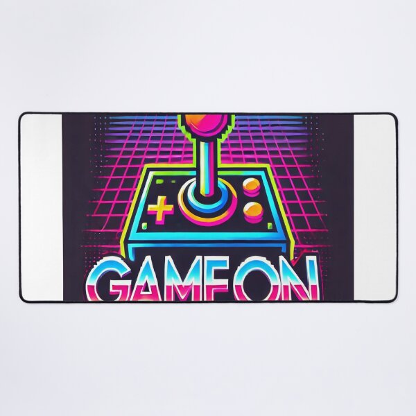 Item preview, Retro Game Joystick Art Print - 80s Gaming & Neon Wall Decor Gift designed and sold by ImagineRainbows.