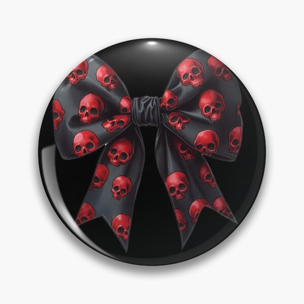 Artikelvorschau, Rote Schleife Totenköpfe Halloween Totenkopf Valentinstag Totenkopf Gothic Totenkopf Niedliche Gothic Frau Schleife Goth Totenkopf Pastell Goth schwarze Schleife entworfen und verkauft von DarkDesign69.