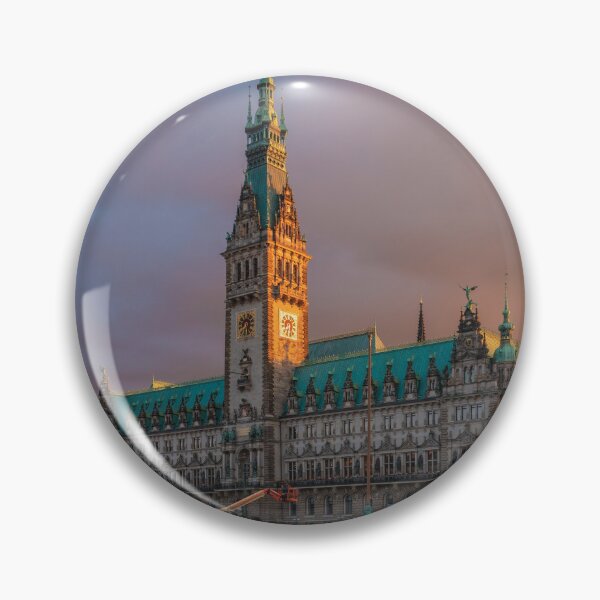 Item preview, Hamburg City Hall during sunset designed and sold by WorldScenery.