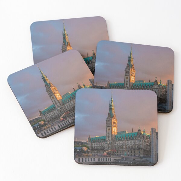 Item preview, Hamburg City Hall during sunset designed and sold by WorldScenery.