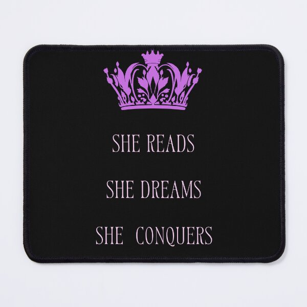 Item preview, She Reads She Dreams She Conquers T-Shirt Perfect Gift For Book Lovers designed and sold by EvocatiVerse.