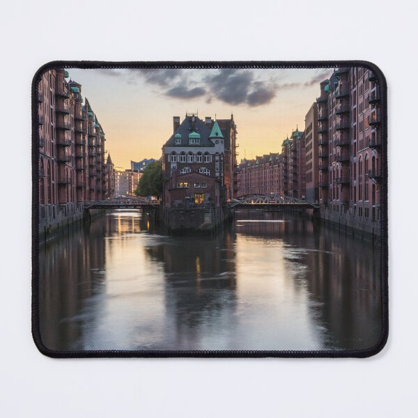 Item preview, Sunset view of the Speicherstadt in Hamburg, Germany designed and sold by WorldScenery.