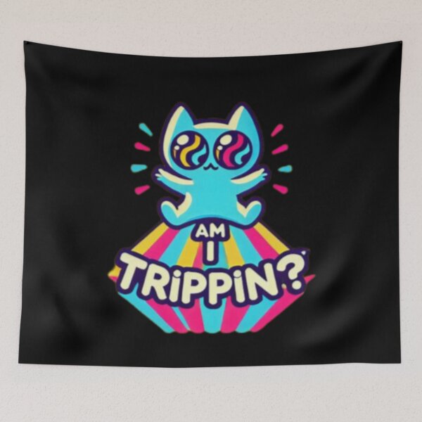 Item preview, Am I TRIPPIN'! Funny Psychedelic Kitty designed and sold by Shs-Kenya.