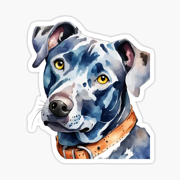 Vista previa del artículo con la obra «Perro tejano de encaje azul», diseñado y vendido por taiche.