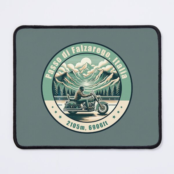 Item preview, Passo di Falzarego Italy Vintage Motorcycling Design designed and sold by CynthiaGraphics.