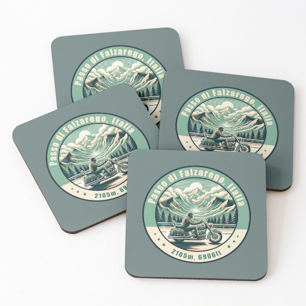 Item preview, Passo di Falzarego Italy Vintage Motorcycling Design designed and sold by CynthiaGraphics.
