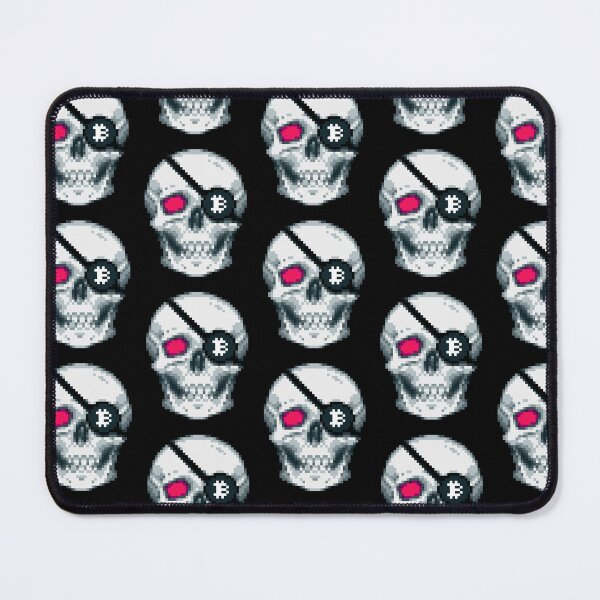 Item preview, Bitcoin Pirate Skull Pixel Art designed and sold by CyberRex.