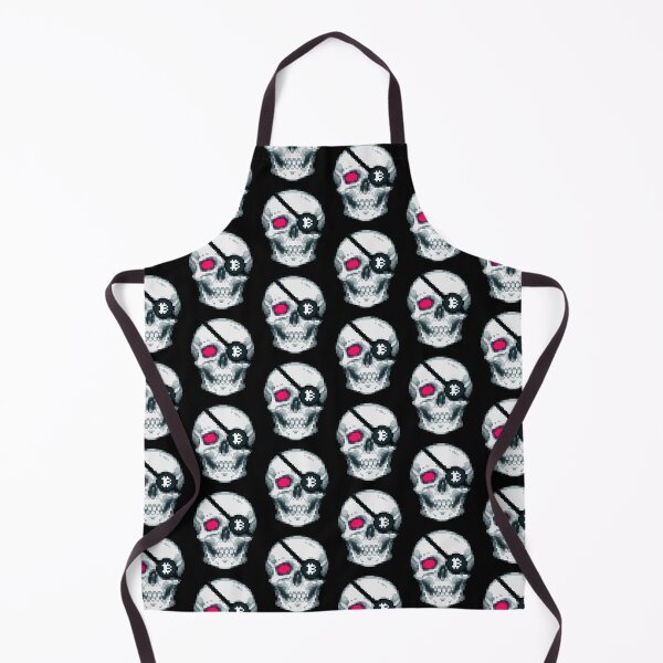 Item preview, Bitcoin Pirate Skull Pixel Art designed and sold by CyberRex.