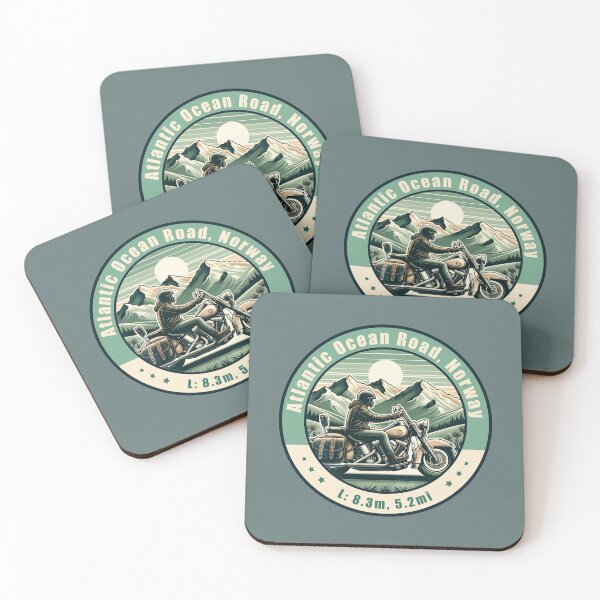 Item preview, Atlantic Ocean Road Norway Vintage Motorcycling Design designed and sold by CynthiaGraphics.