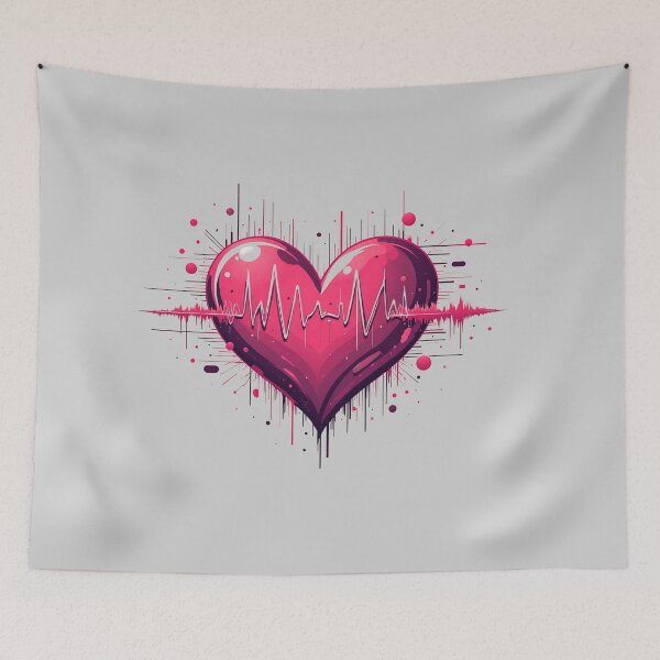 Item preview, Heartbeat Line Inside a Heart designed and sold by Itsheartshop.