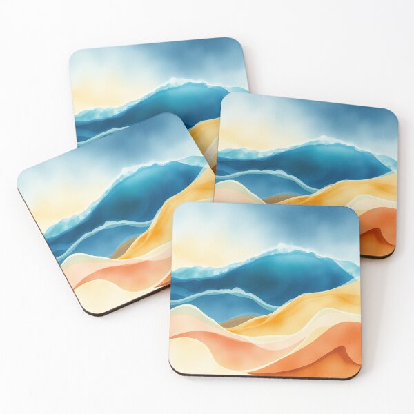 Item preview, Beautiful Abstract Watercolor Pattern of Multi-Colored Sand Dunes - Perfect for Coastal Decor designed and sold by FestivityFinds.