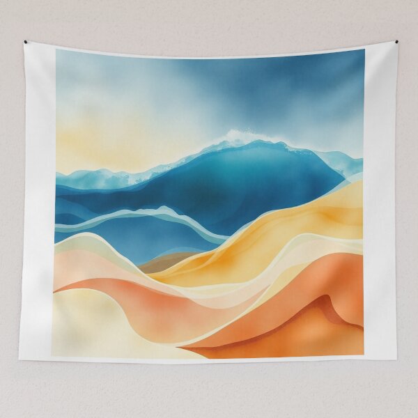 Item preview, Beautiful Abstract Watercolor Pattern of Multi-Colored Sand Dunes - Perfect for Coastal Decor designed and sold by FestivityFinds.