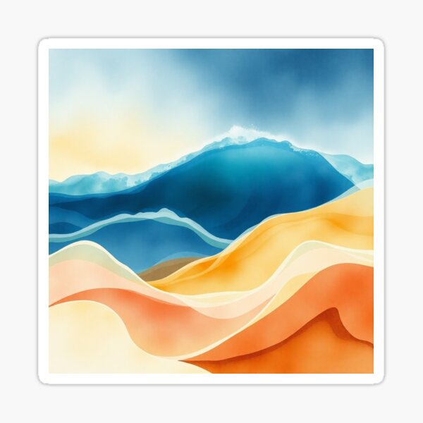 Item preview, Beautiful Abstract Watercolor Pattern of Multi-Colored Sand Dunes - Perfect for Coastal Decor designed and sold by FestivityFinds.