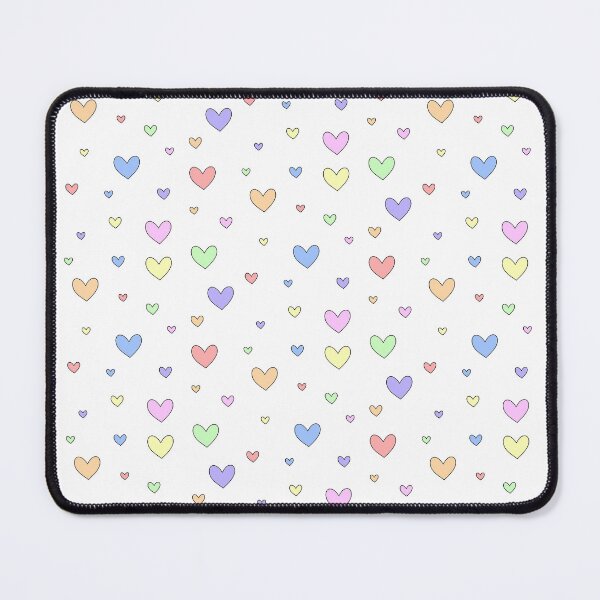 Item preview, rainbow hearts pastel outlined designed and sold by Aesthetic Crew.
