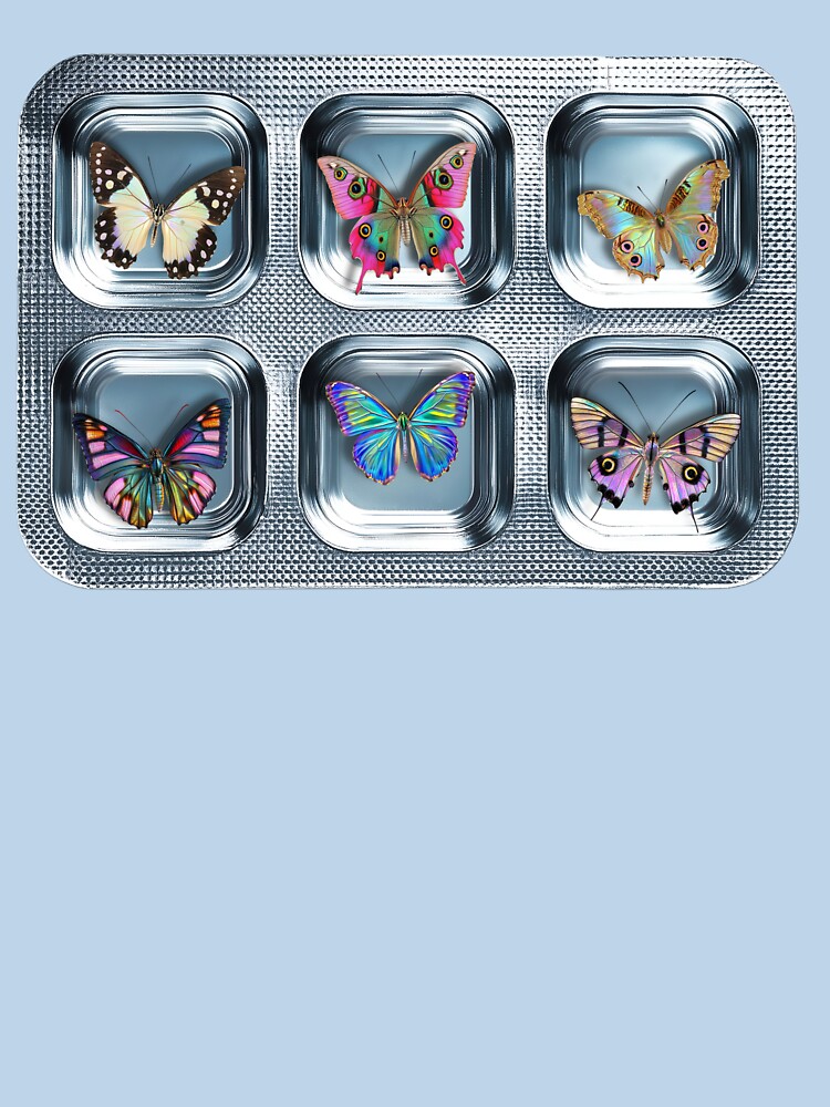 Thumbnail 7 of 7, Classic T-Shirt, Blister-Pack Butterflies  designed and sold by dinaaaaaah.
