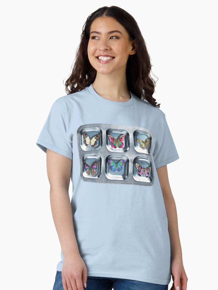 Thumbnail 1 of 7, Classic T-Shirt, Blister-Pack Butterflies  designed and sold by dinaaaaaah.