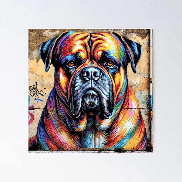 Item preview, Boxer Dogs: Exploring Breed Varieties Graffiti #3 designed and sold by Helios Be. Lavsh.