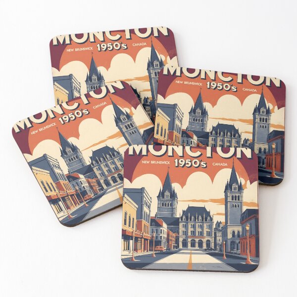 Item preview, Moncton New Brunswick Canada 1950s Vintage Travel Tourism designed and sold by TravelersGems.