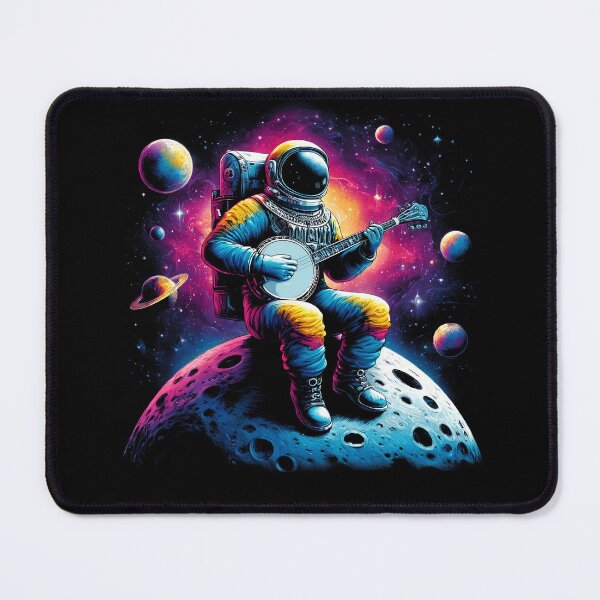 Item preview, Astronaut Playing Banjo in Space Banjo Player Banjoist designed and sold by Kimberley King Art King Art.