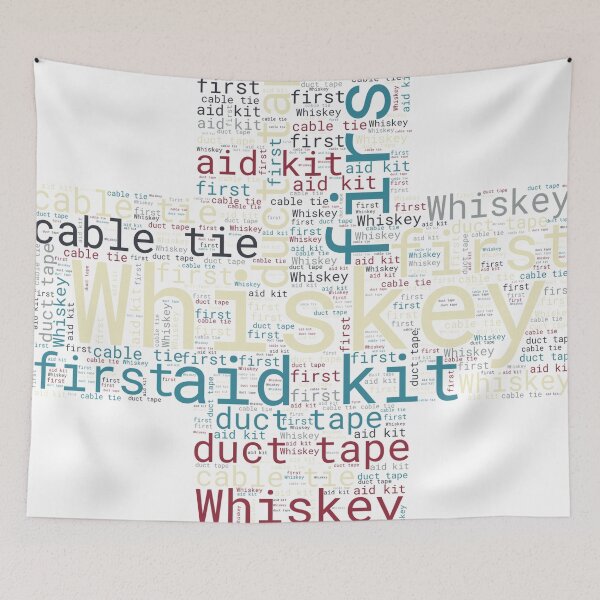 Item preview, Whiskey and duct tape, first aid kit, funny joke vintage designed and sold by GGtiger.
